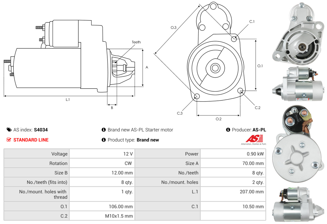 starteris - S4034 AS-PL