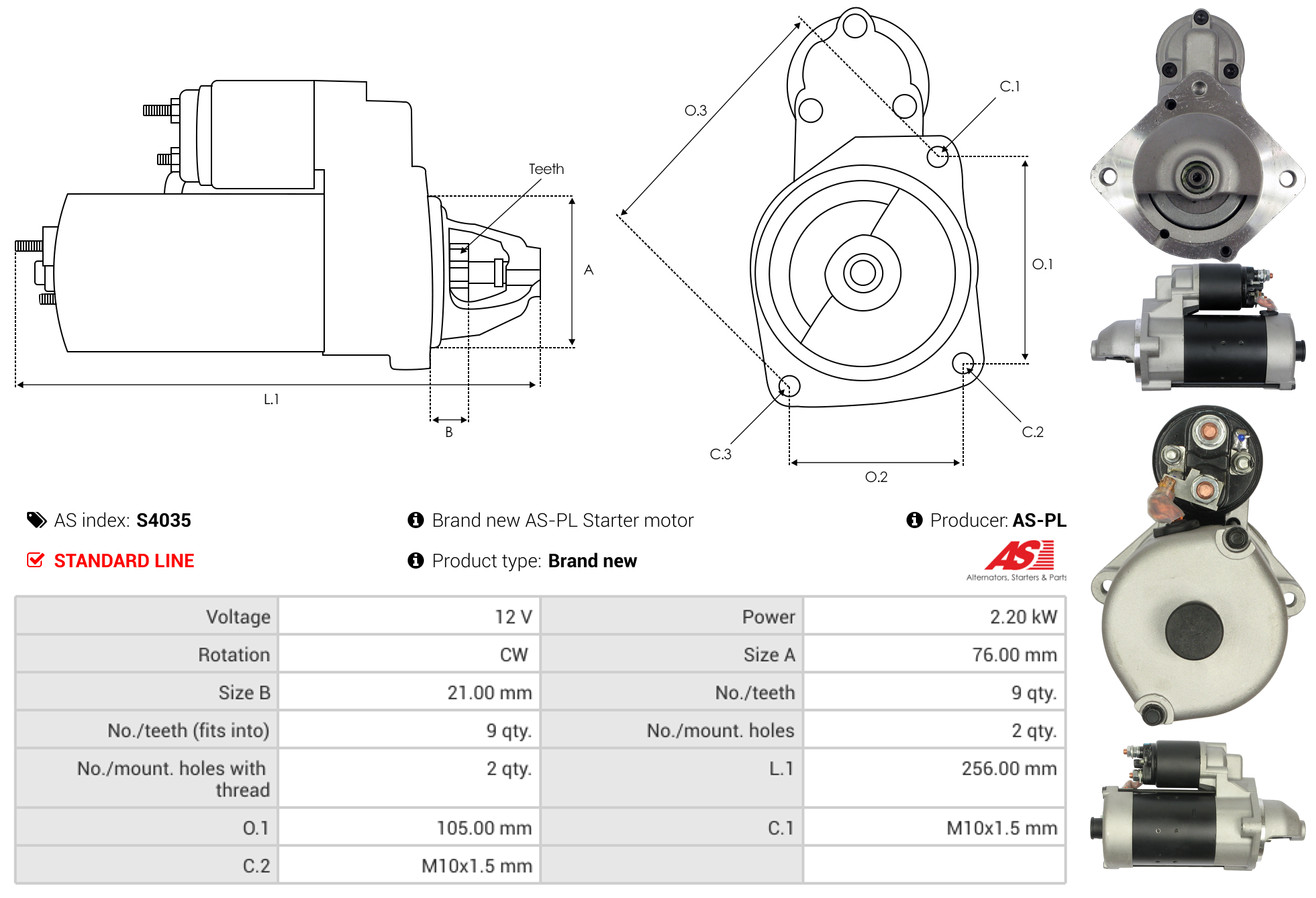 starteris - S4035 AS-PL