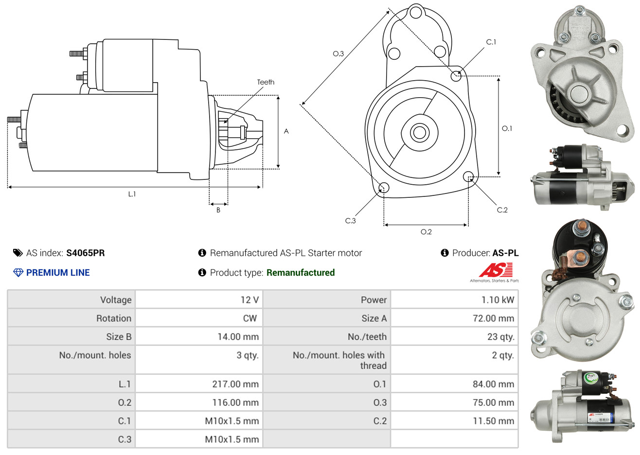 Starter - S4065PR AS-PL