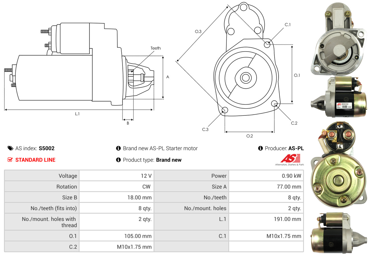 Starter - S5002 AS-PL