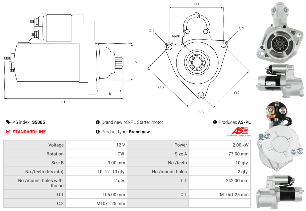 starteris - S5005 AS-PL