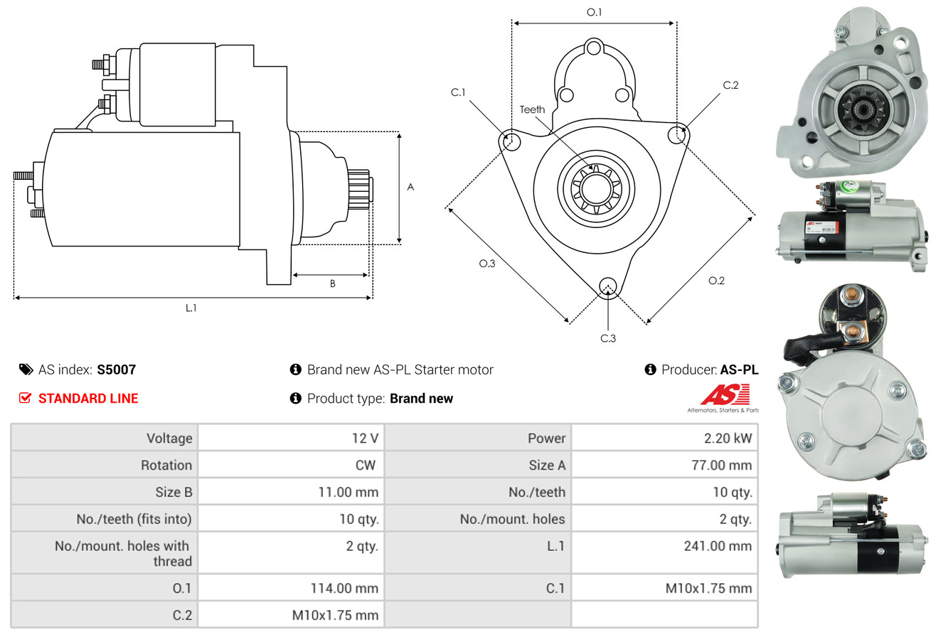 starteris - S5007 AS-PL