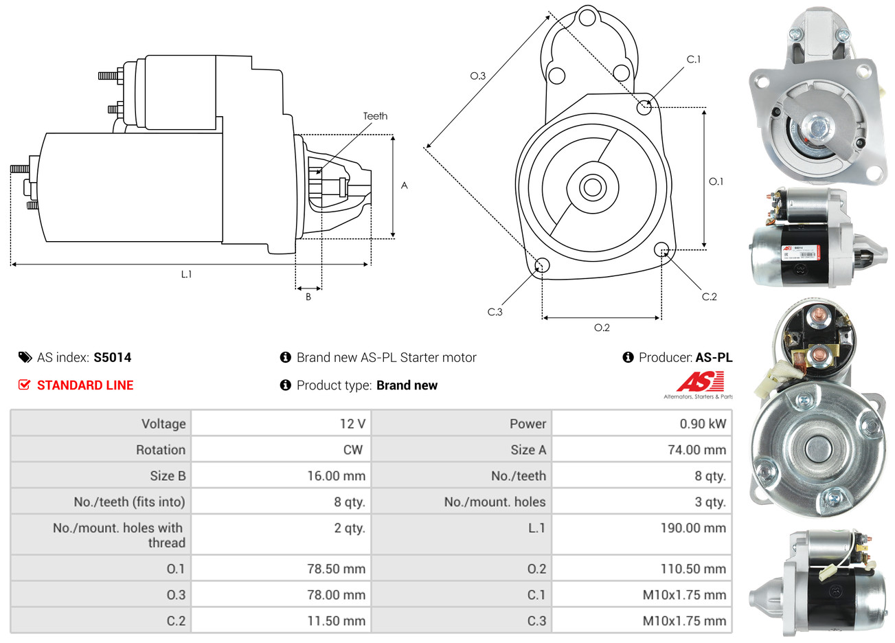 Starter - S5014 AS-PL