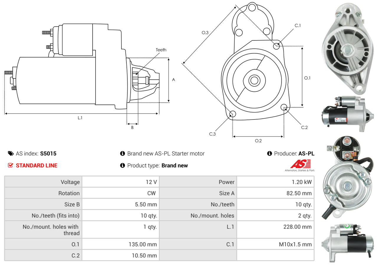 starteris - S5015 AS-PL