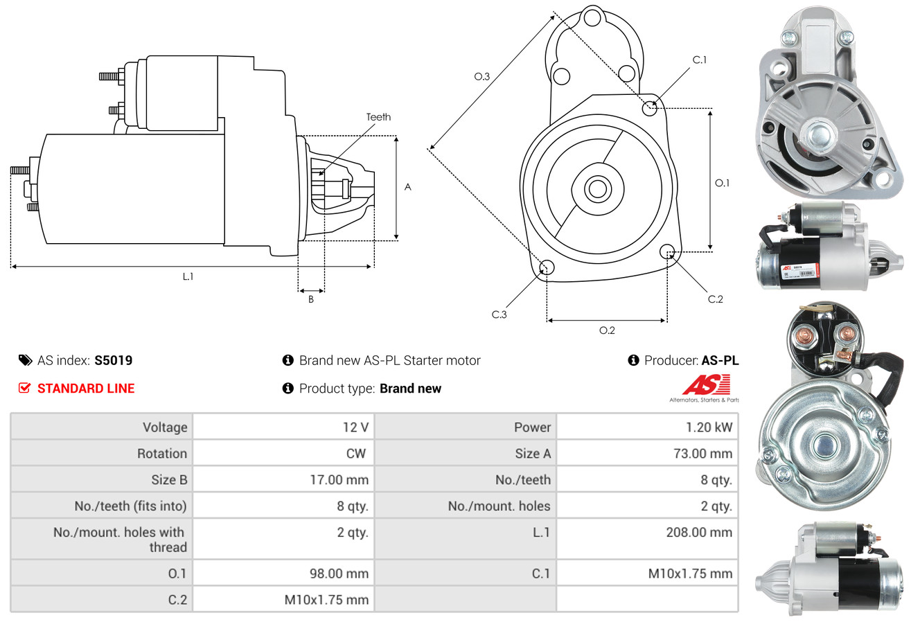 Starter - S5019 AS-PL