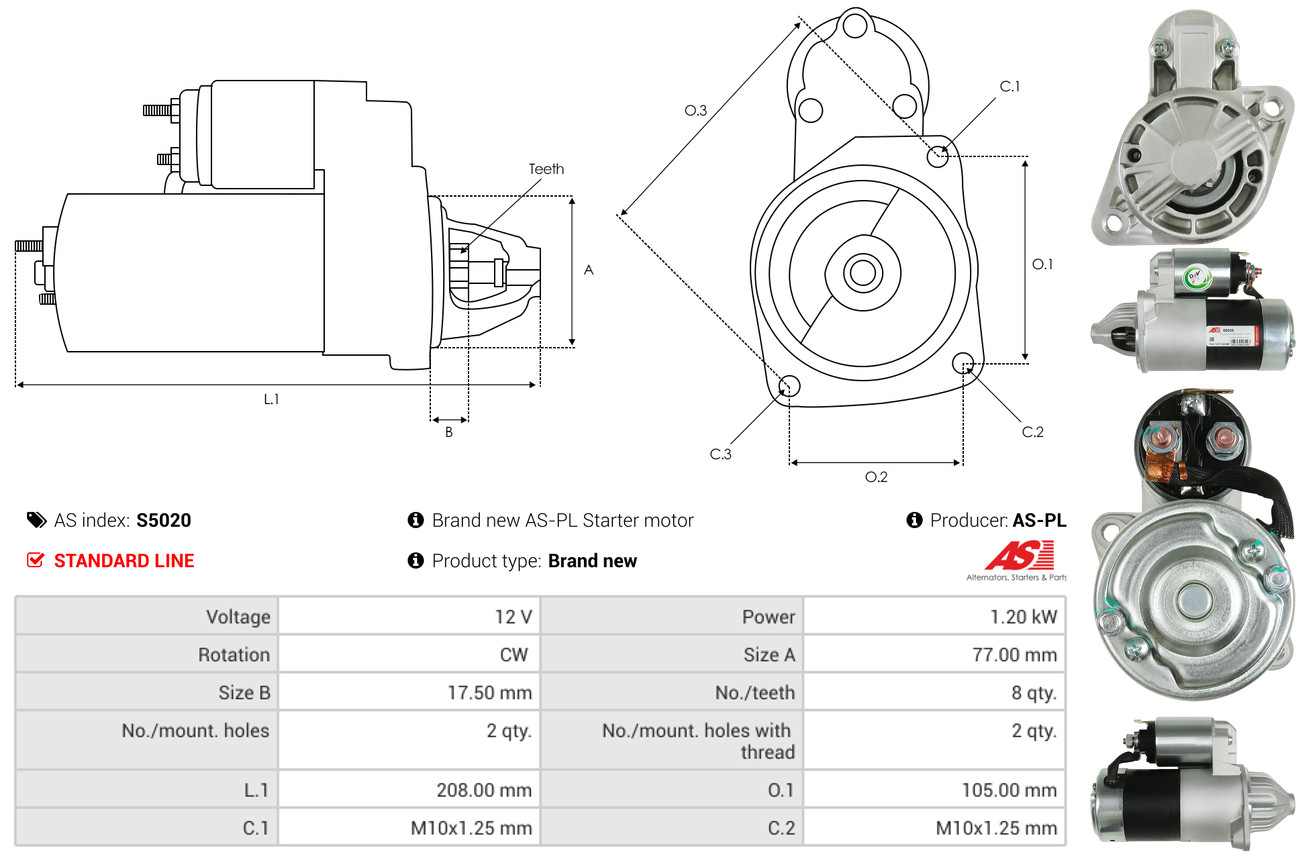 starteris - S5020 AS-PL