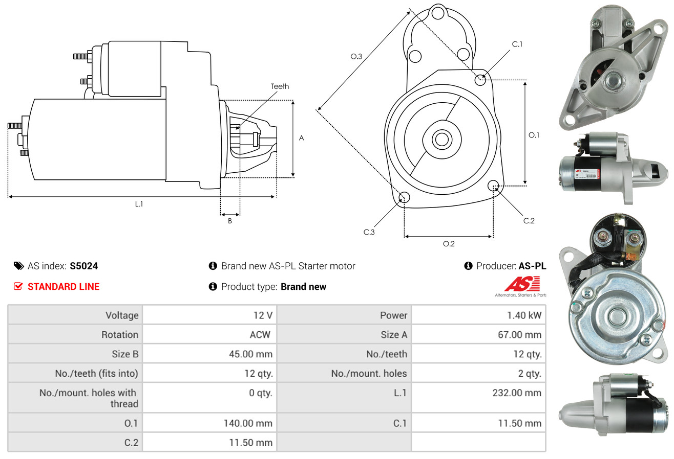 starteris - S5024 AS-PL
