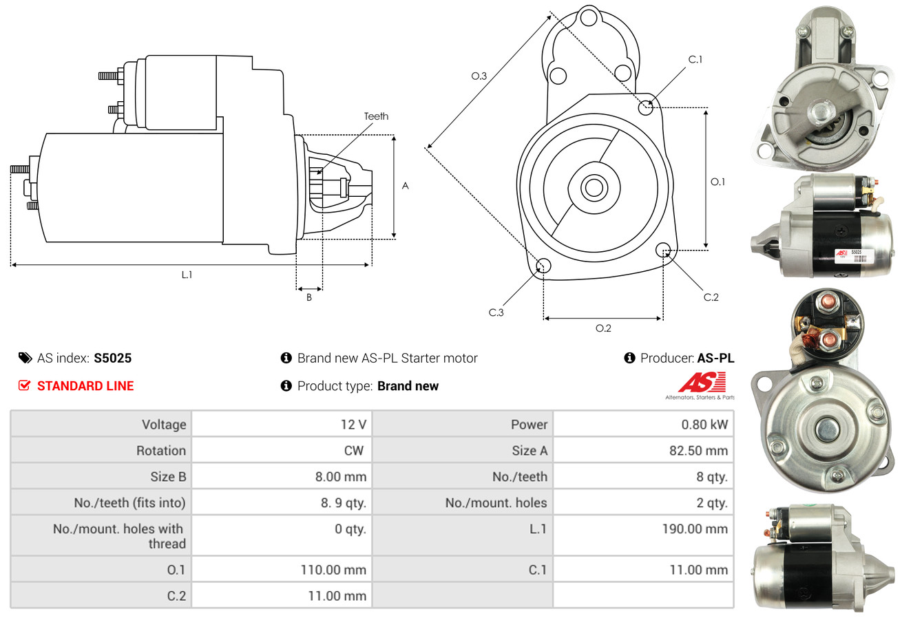 starteris - S5025 AS-PL