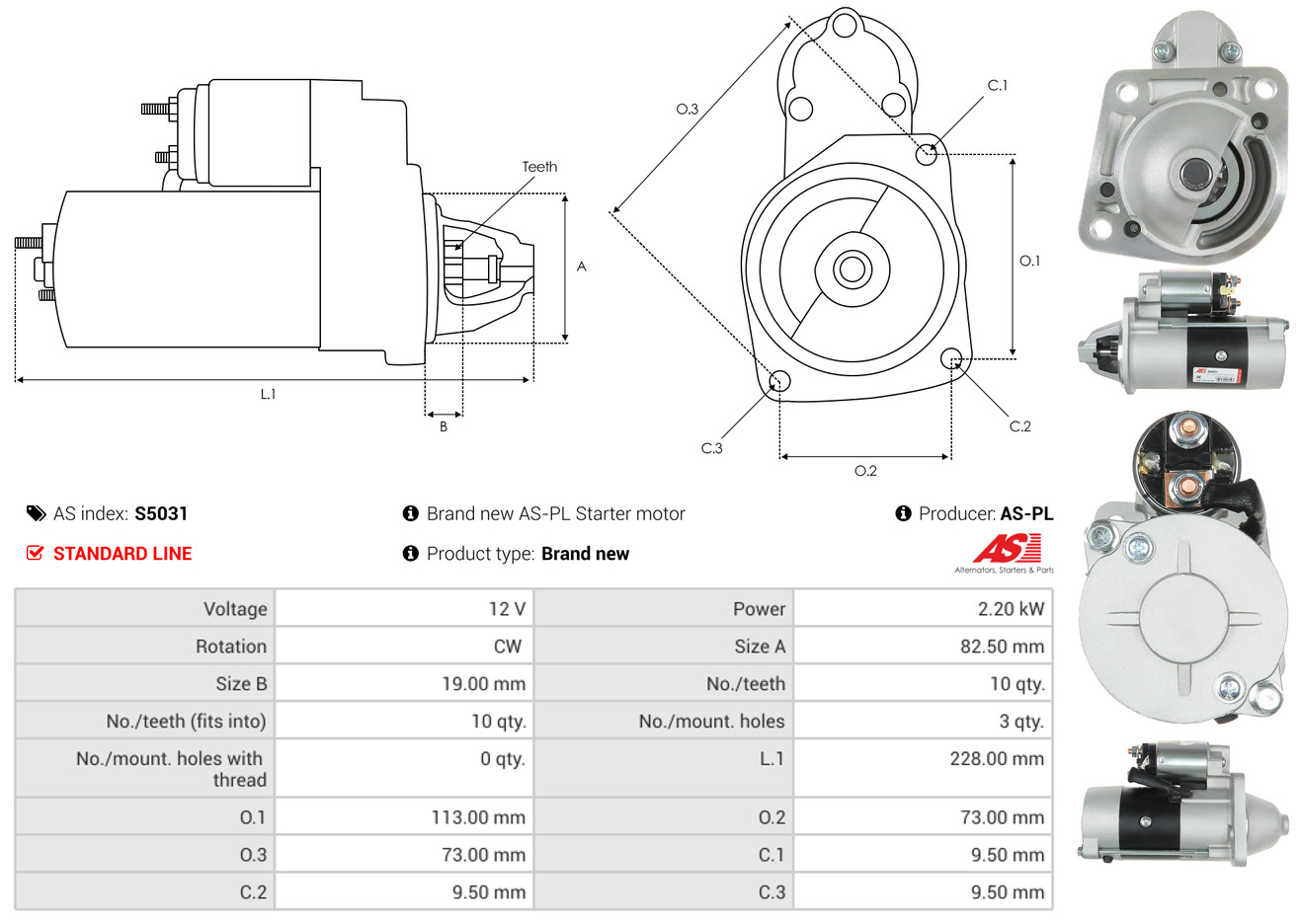 starteris - S5031 AS-PL
