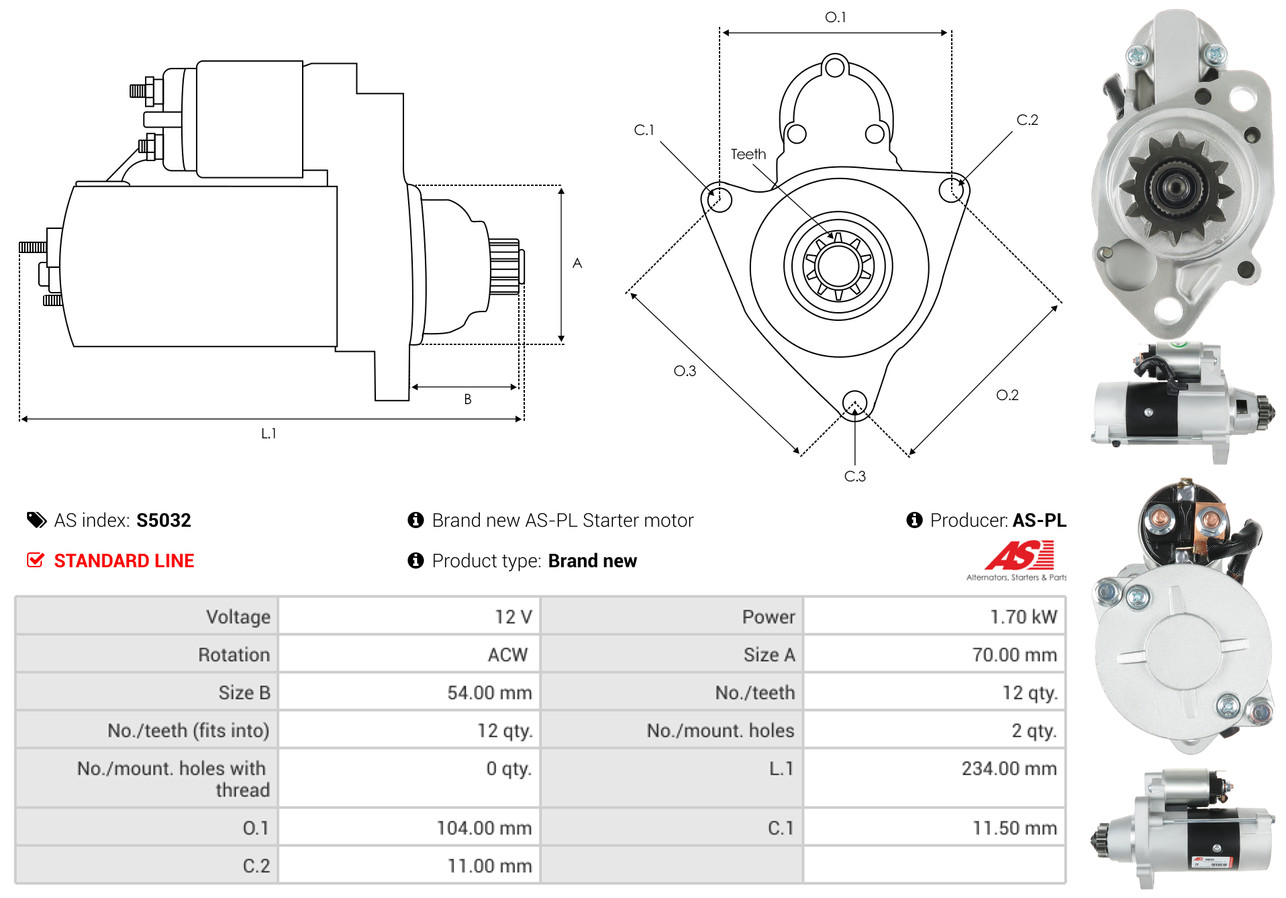 Starter - S5032 AS-PL