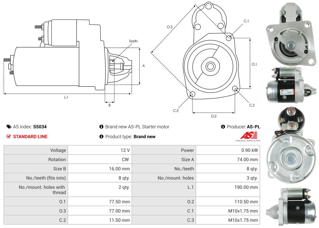 starteris - S5034 AS-PL
