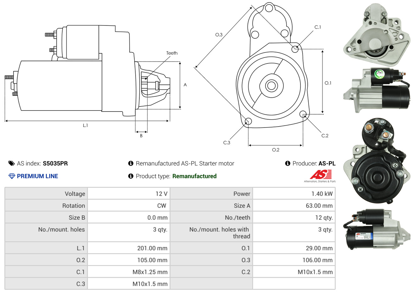 Starter - S5035PR AS-PL