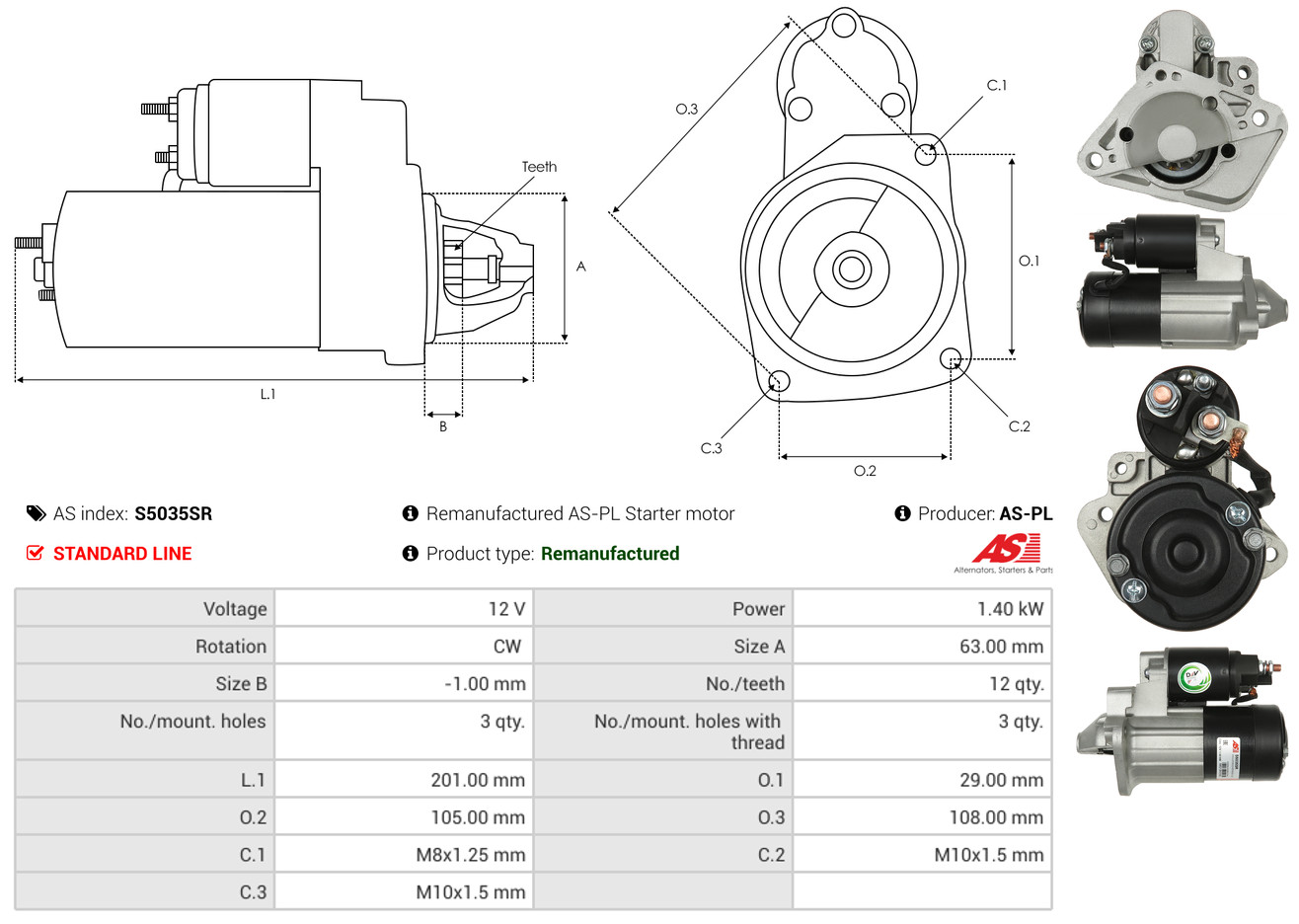 Starter - S5035SR AS-PL