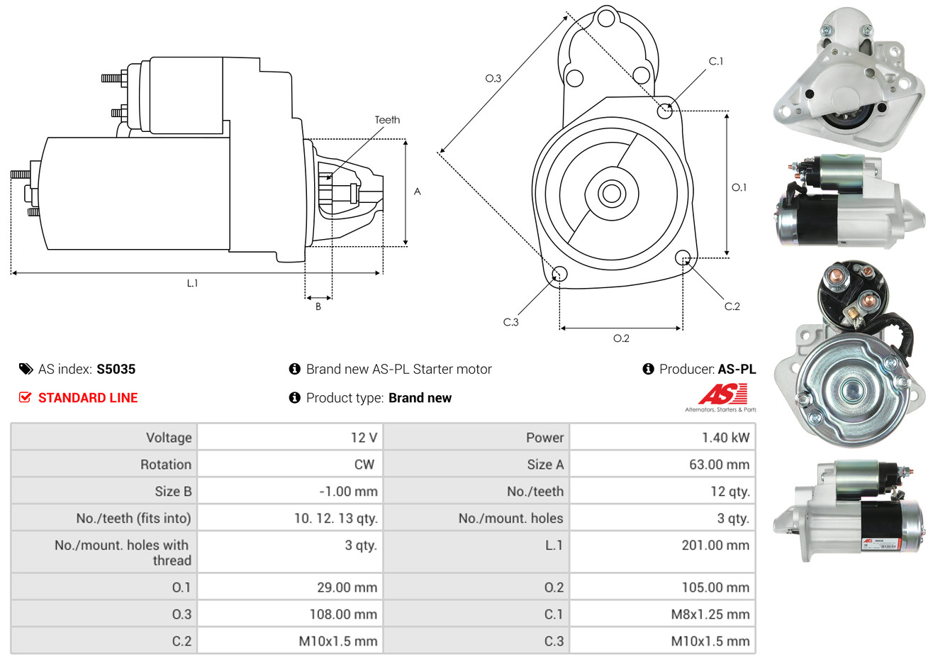 Starter - S5035 AS-PL