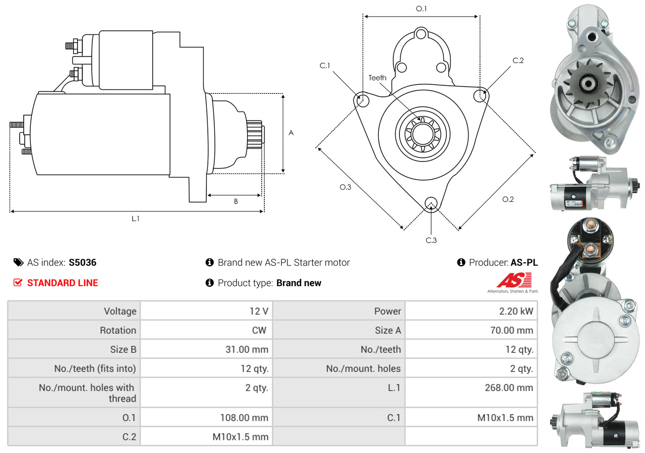 starteris - S5036 AS-PL