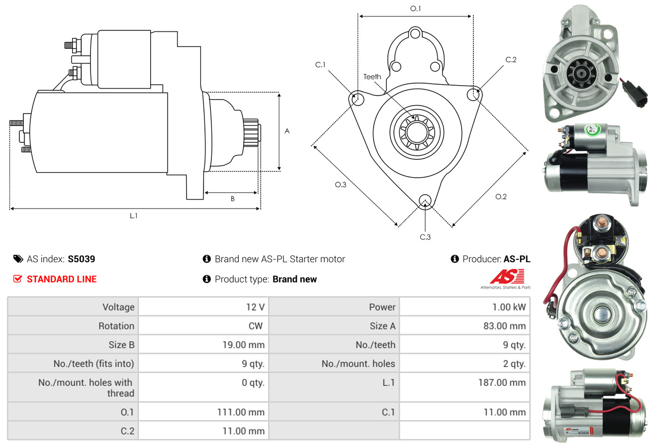 starteris - S5039 AS-PL