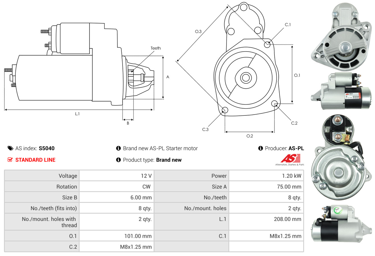 Starter - S5040 AS-PL