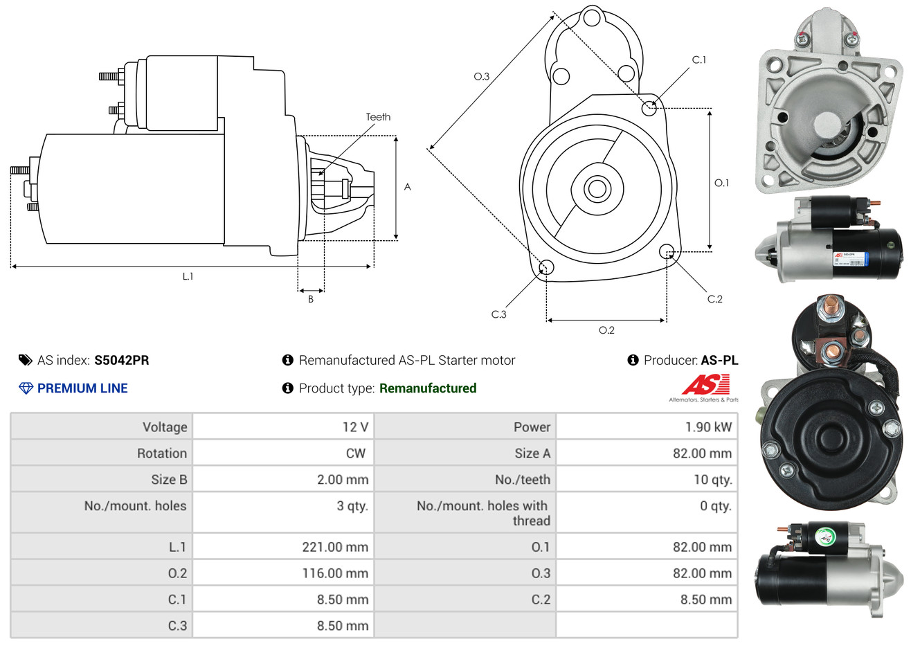 starteris - S5042PR AS-PL