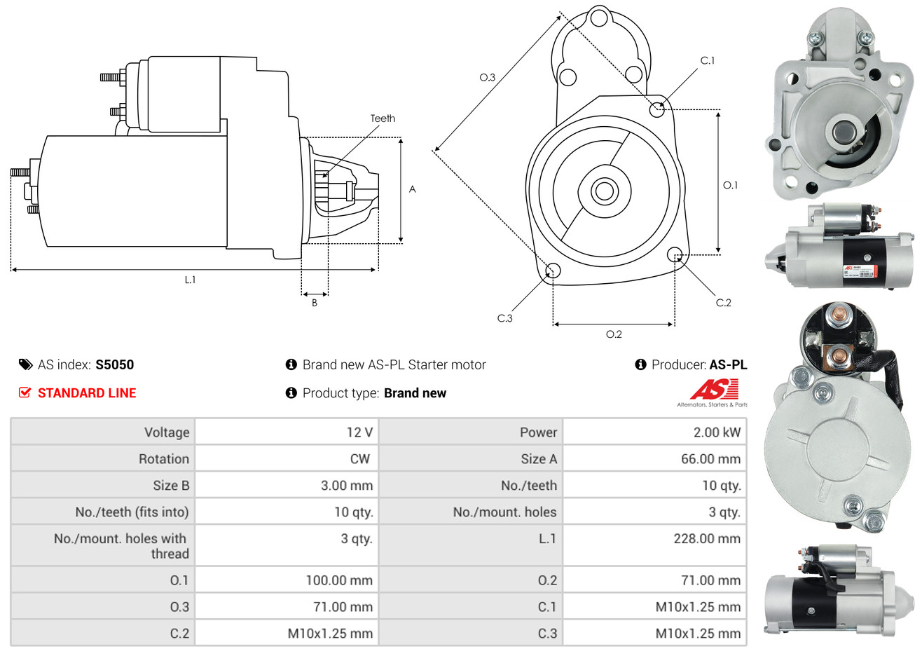 Starter - S5050 AS-PL