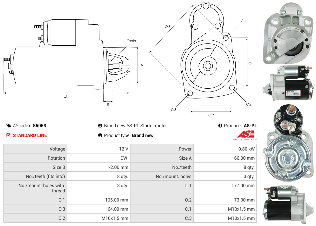 Starter - S5053 AS-PL