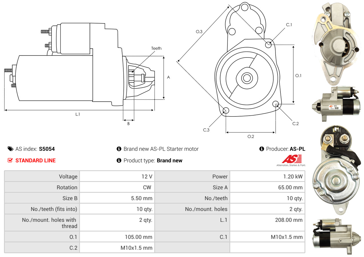 starteris - S5054 AS-PL