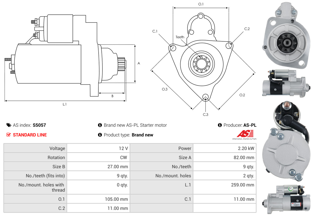 starteris - S5057 AS-PL