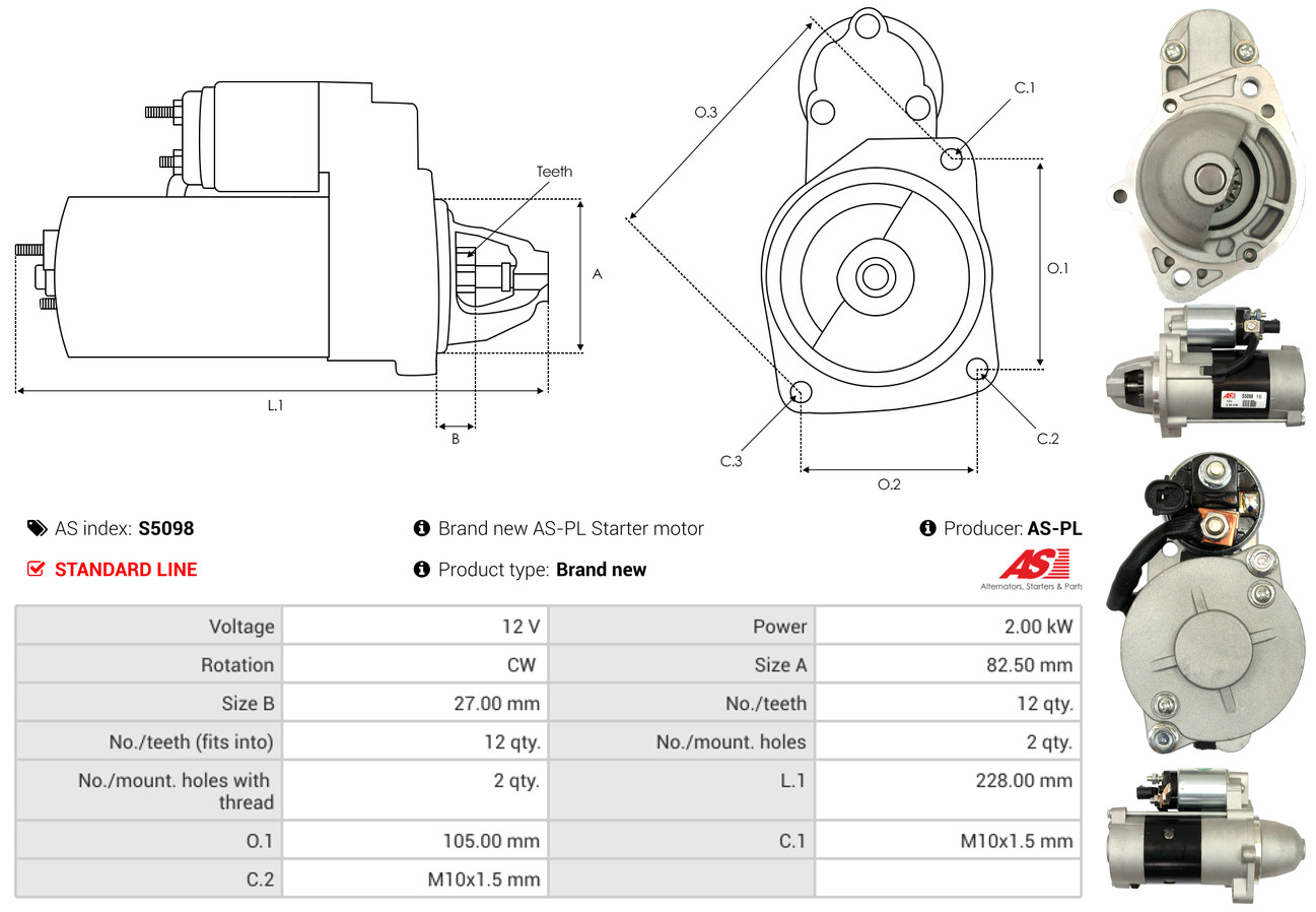 starteris - S5098 AS-PL