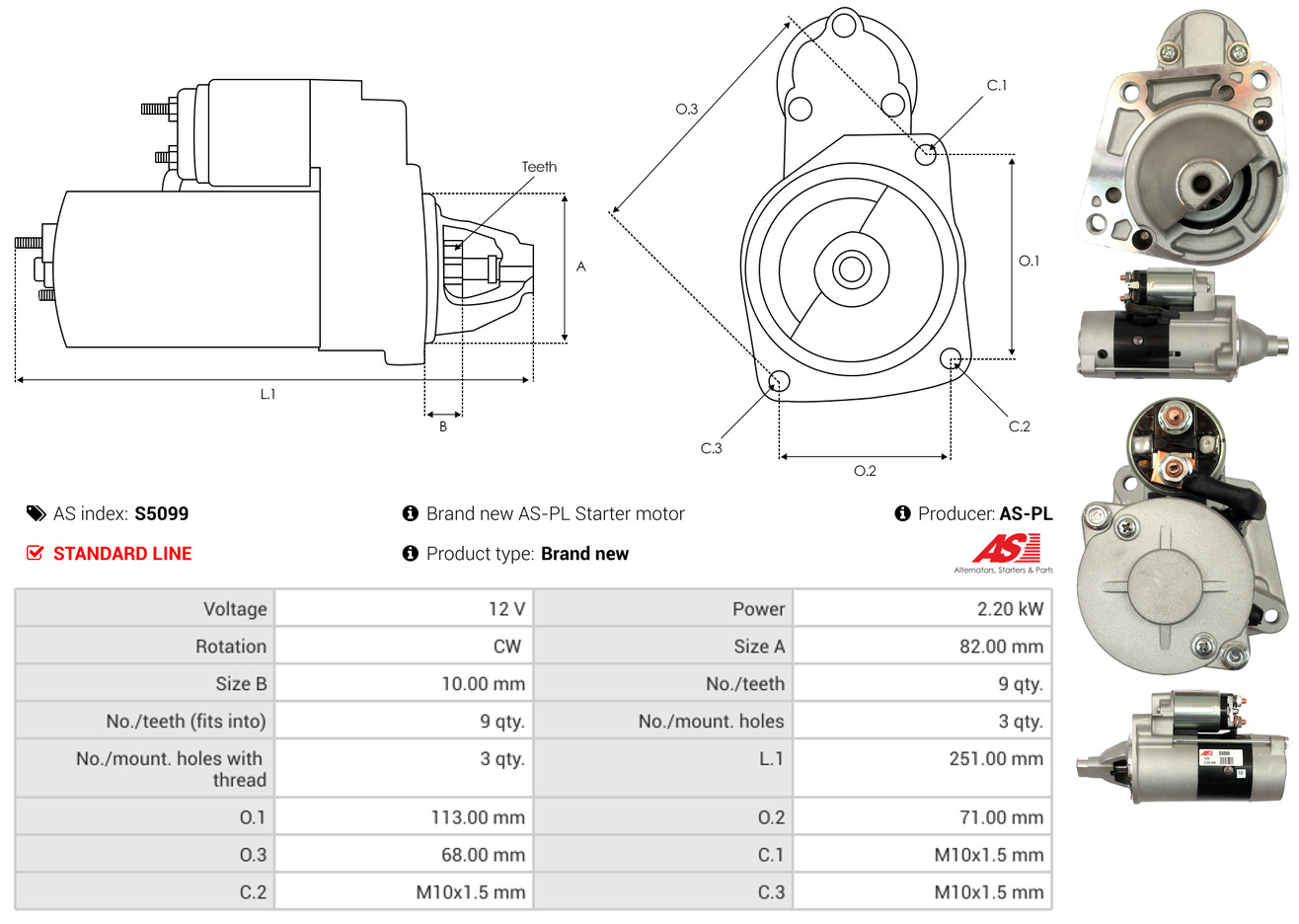 Starter - S5099 AS-PL