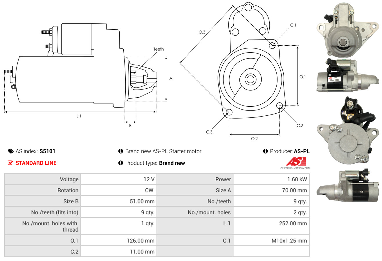 Starter - S5101 AS-PL