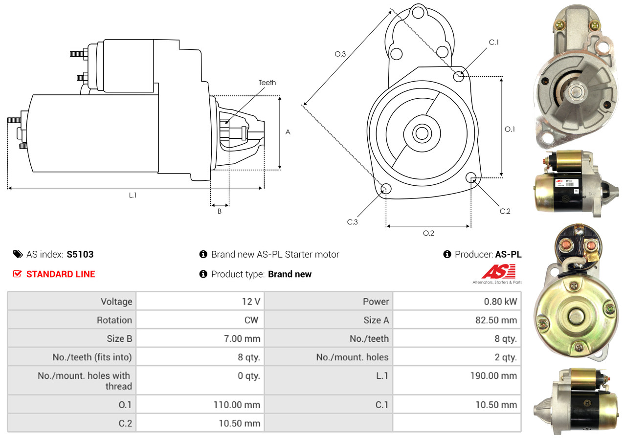 Starter - S5103 AS-PL