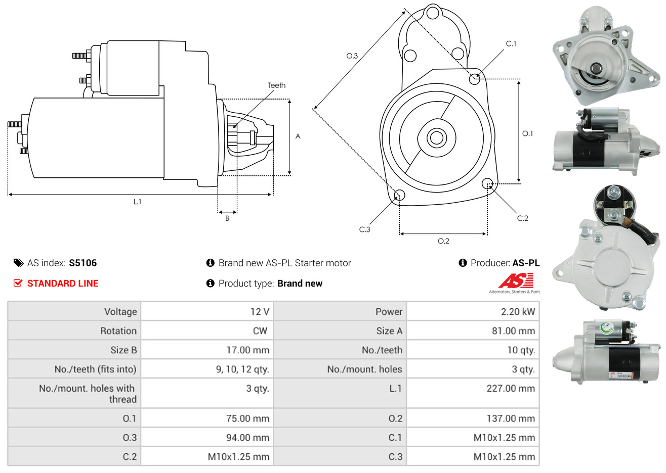 starteris - S5106 AS-PL