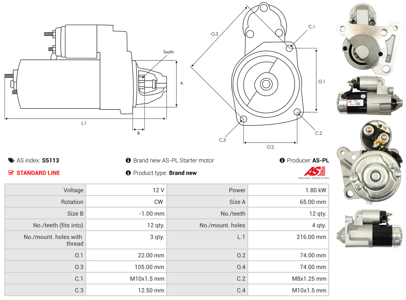 starteris - S5113 AS-PL