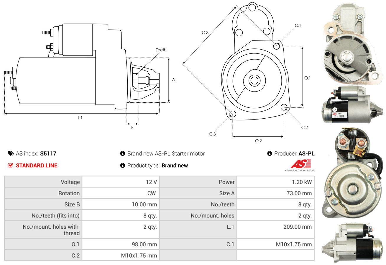Starter - S5117 AS-PL