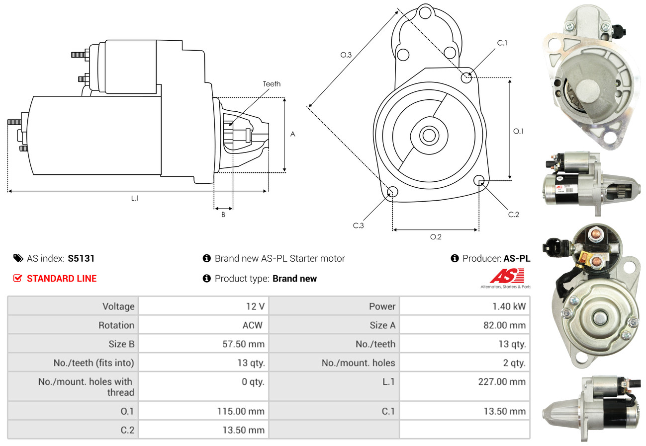 Starter - S5131 AS-PL