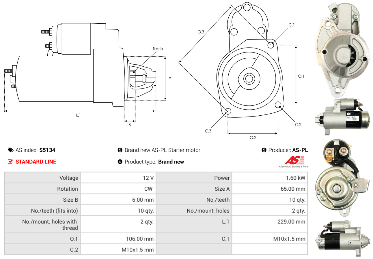 starteris - S5134 AS-PL