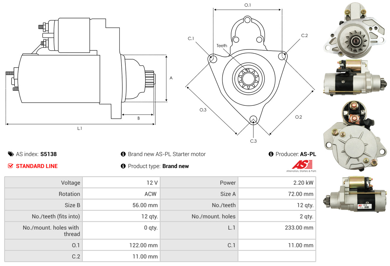 starteris - S5138 AS-PL