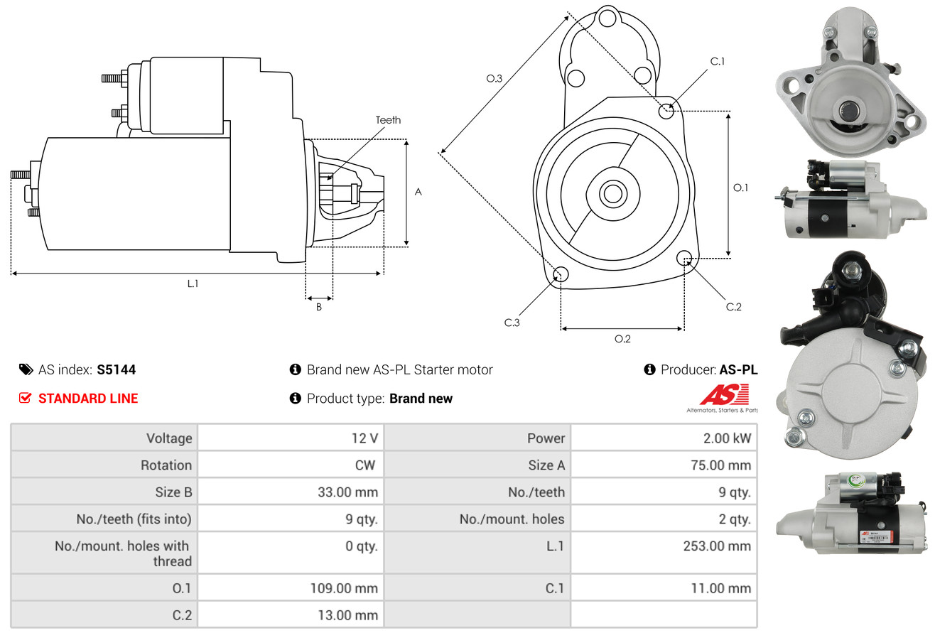 starteris - S5144 AS-PL