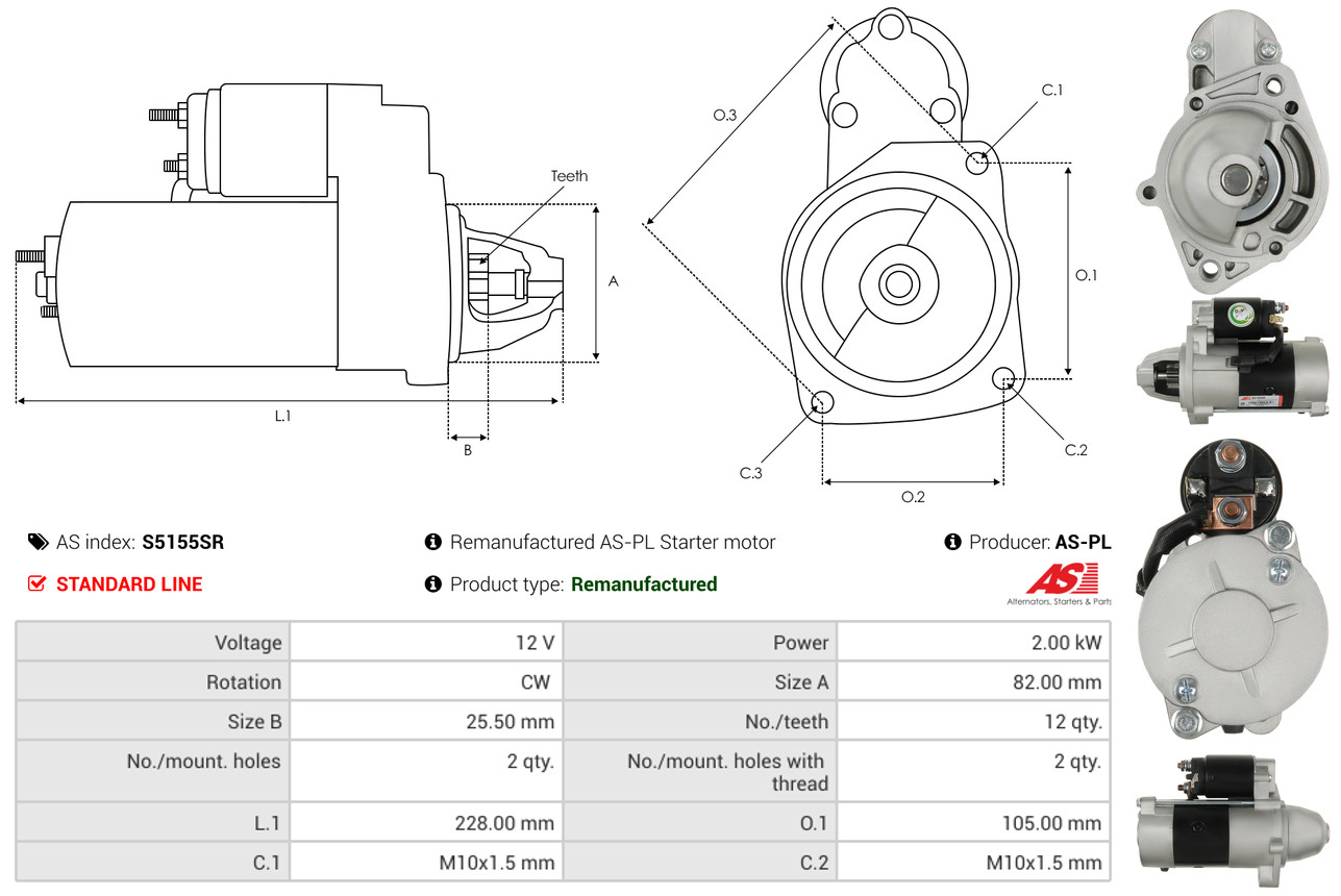 Freewheel Gear, starter - SD9014 AS-PL