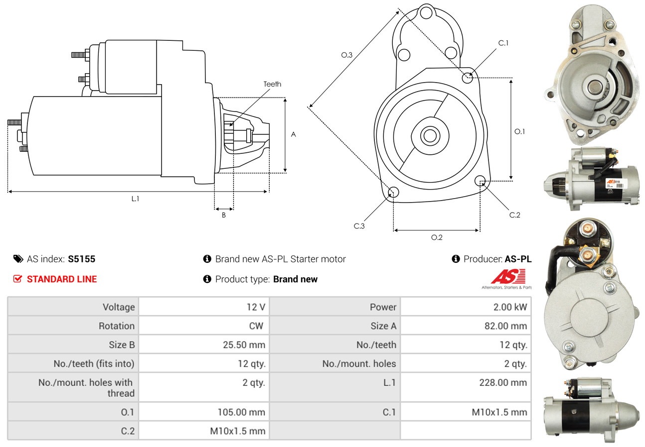 Starter - S5155 AS-PL