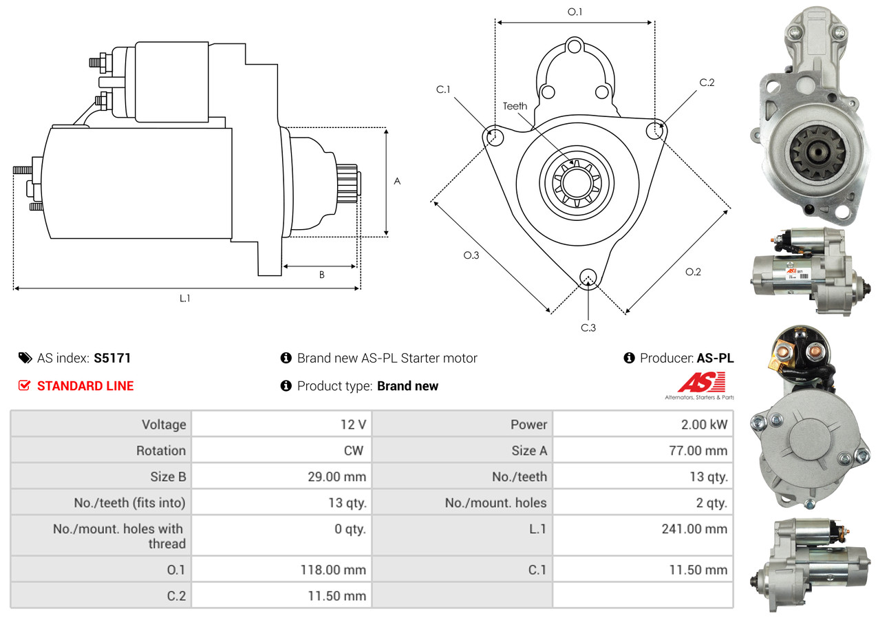 starteris - S5171 AS-PL