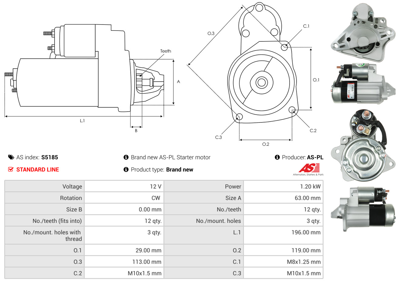 starteris - S5185 AS-PL