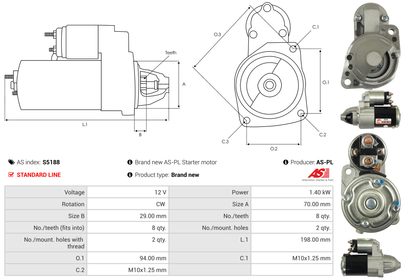 starteris - S5188 AS-PL