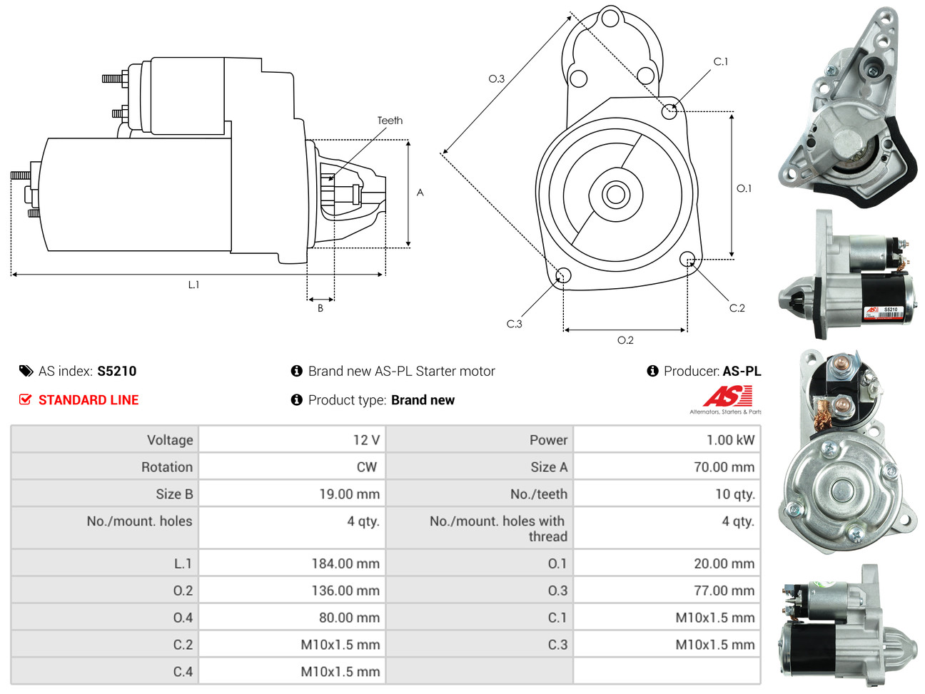 starteris - S5210 AS-PL