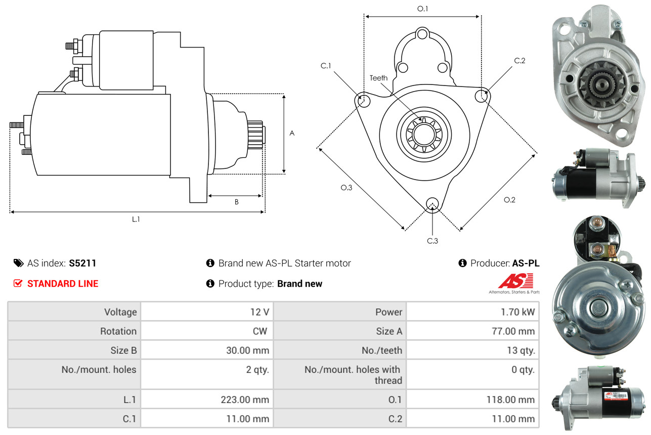 Starter - S5211 AS-PL