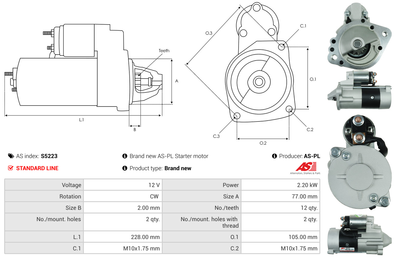 starteris - S5223 AS-PL