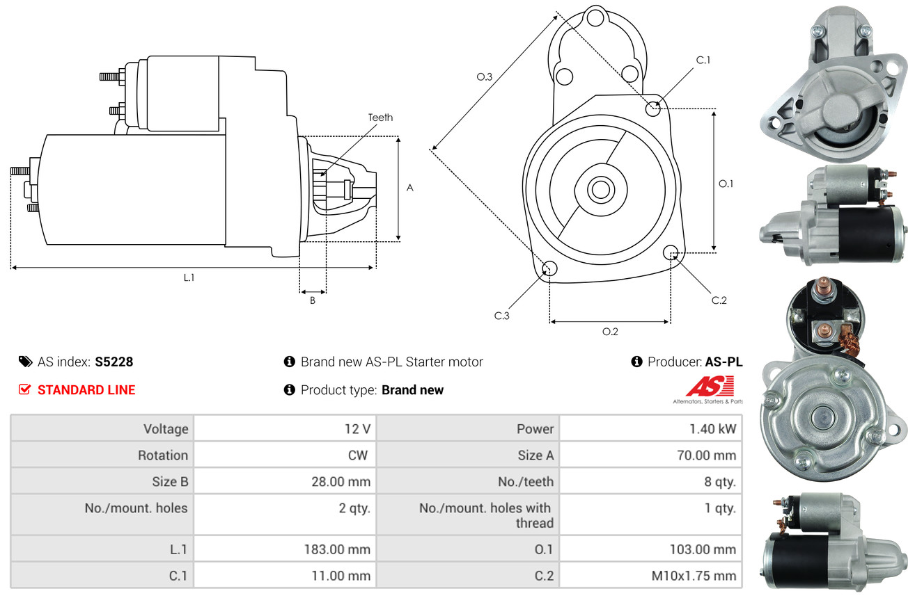 Starter - S5228 AS-PL