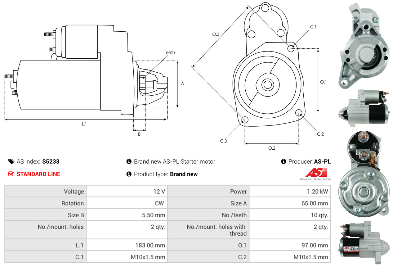 Starter - S5233 AS-PL