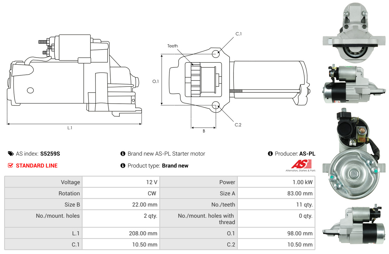 Starter - S5259S AS-PL