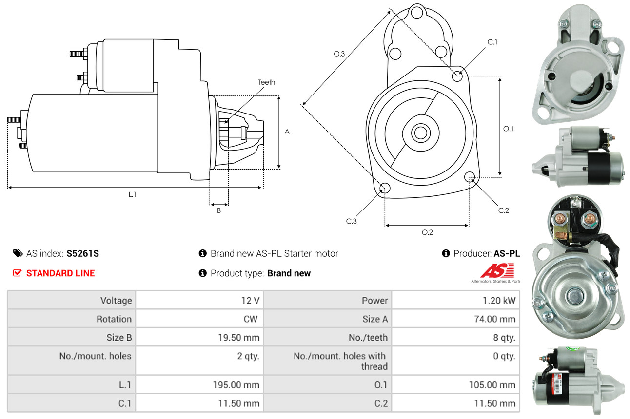 starteris - S5261S AS-PL