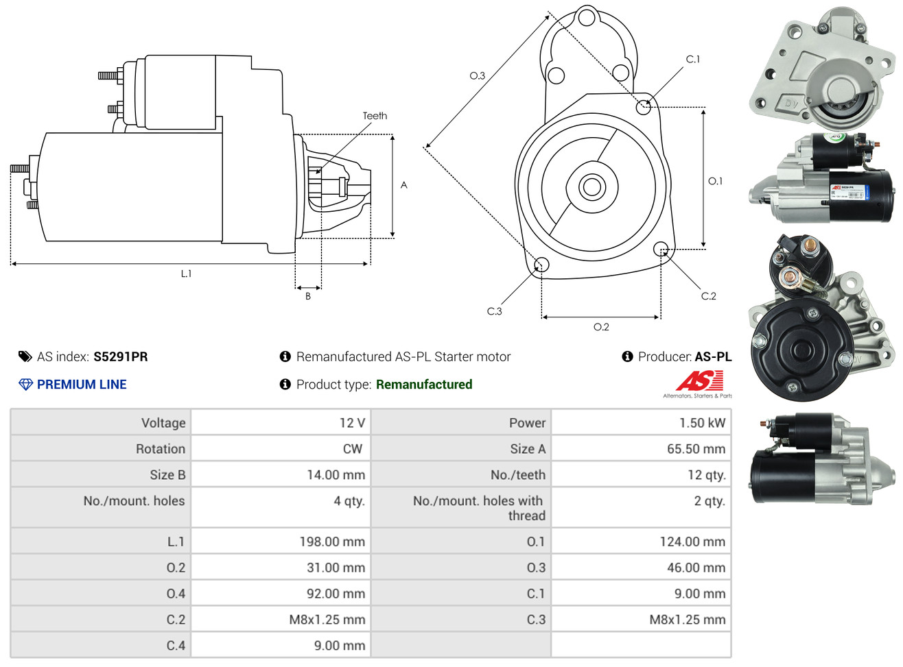 Starter - S5291PR AS-PL